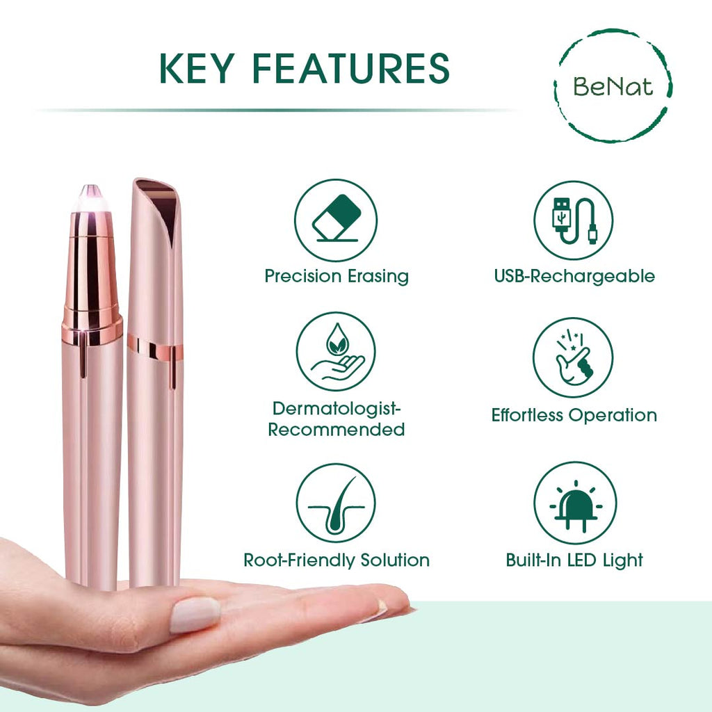 Rechargeable Facial & Eyebrow Hair Remover Set — 2 Pack