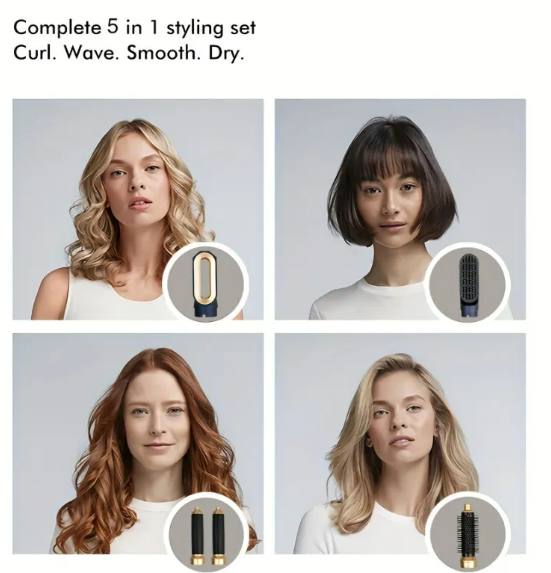 5-in-1 Multi Hair Styler & Curling Iron — Professional Styling Set
