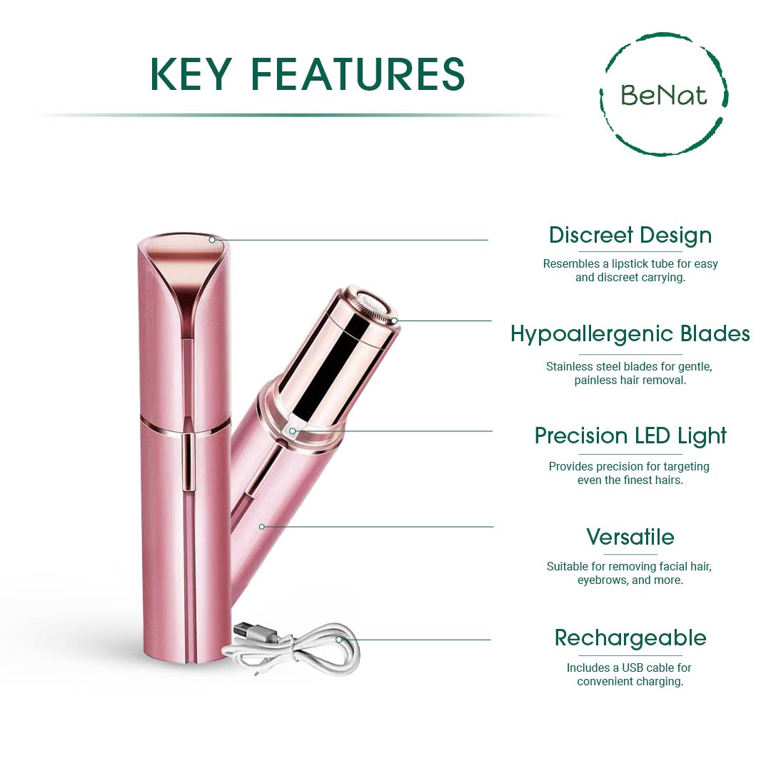 Rechargeable Facial & Eyebrow Hair Remover Set — 2 Pack