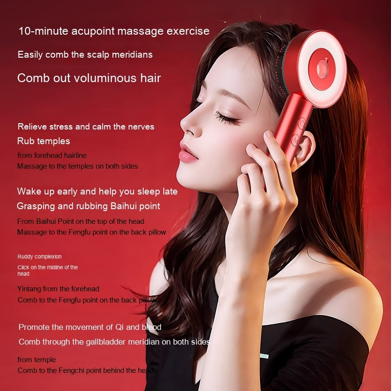 Infrared Scalp Massager & Hair Growth Comb — Rechargeable
