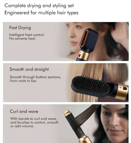5-in-1 Multi Hair Styler & Curling Iron — Professional Styling Set